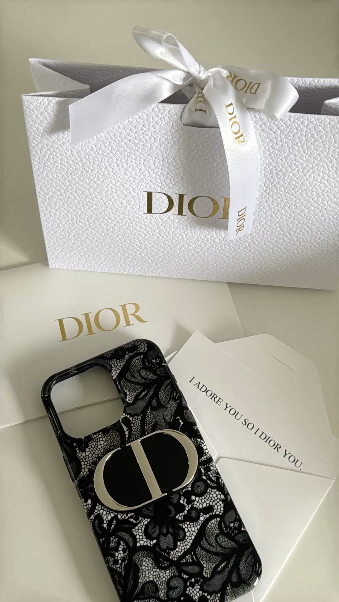 Support de téléphone/miroir double miroir DIOR BEAUTY en métal